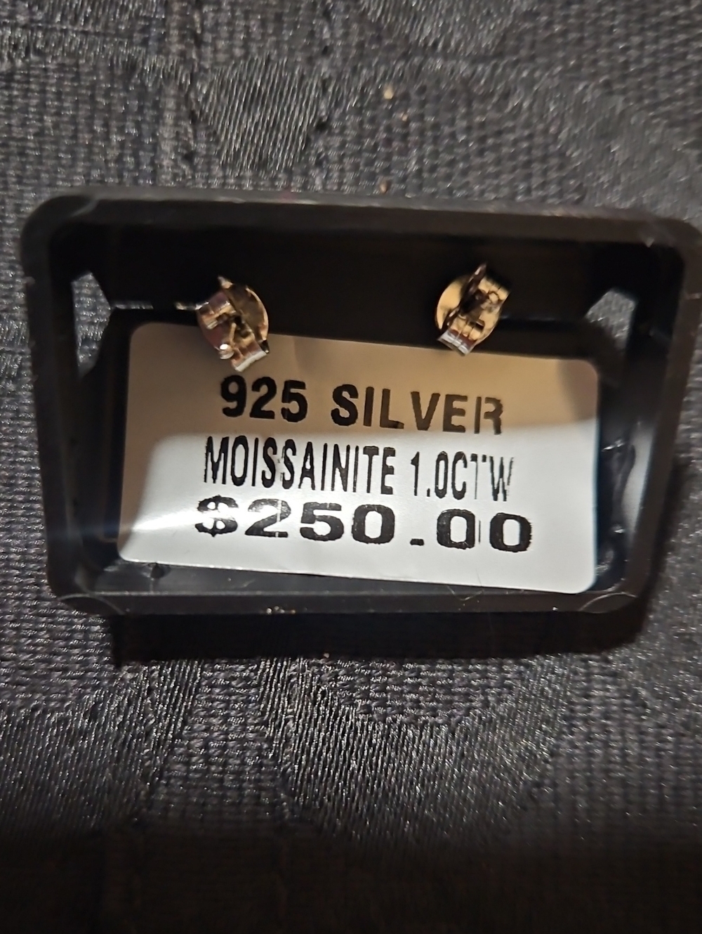 Moissanite 1.0 CTW & 925 Silver Penguin Stud Earrings, NWT, MSRP $250 - Picture 3 of 3